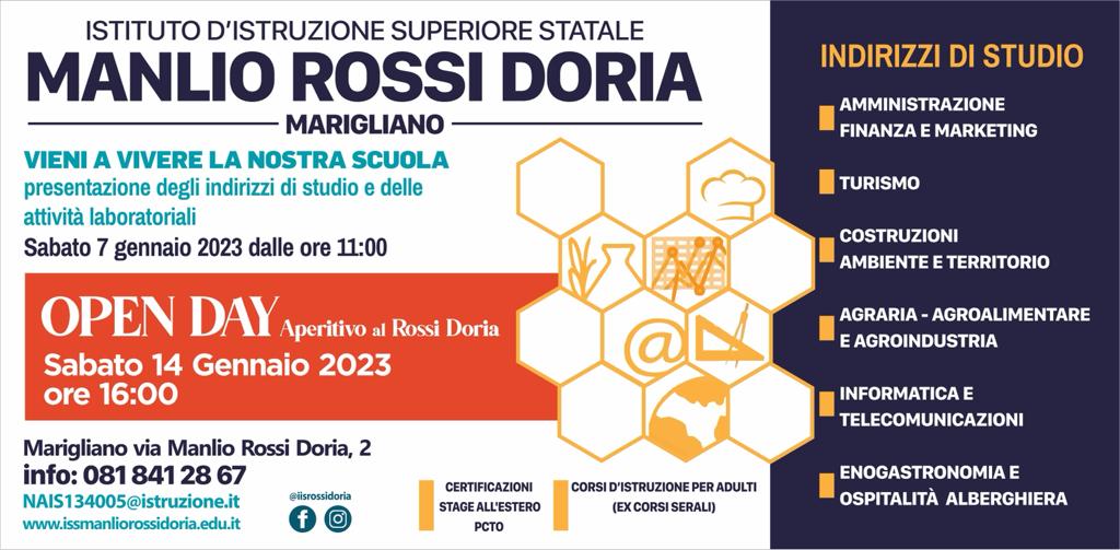 open day 14 gennaio 2023