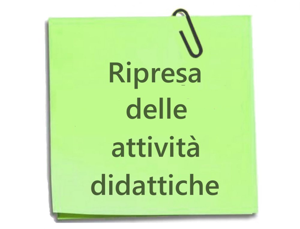 ripresa attività didattiche